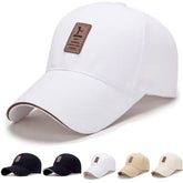 Men's Athletic Baseball Hat, Baseball Fitted Cap Classic Sport Hat Vintage Men Hat Baseball Cap Dad Hat Golf Hats for Outdoor (White)